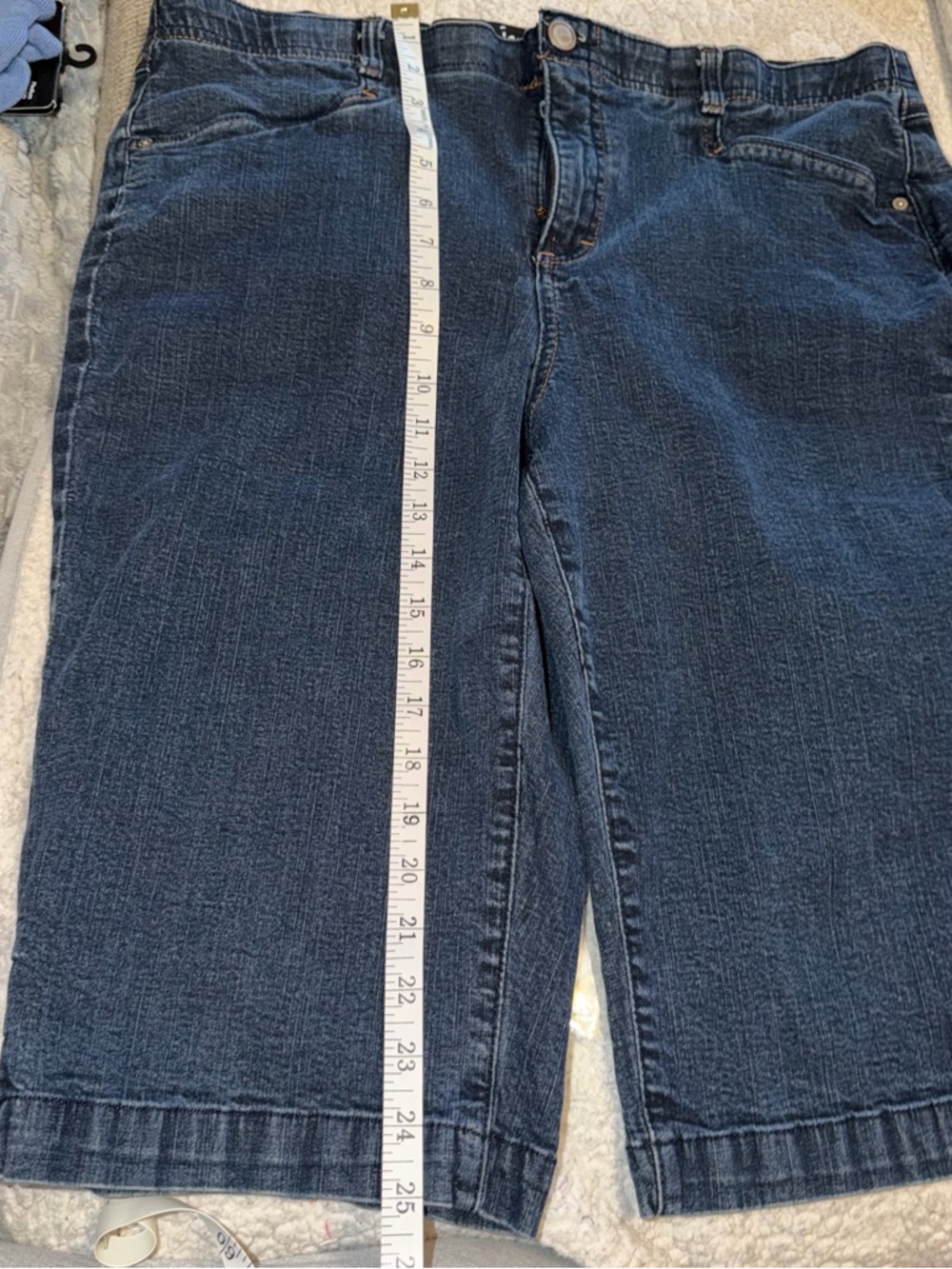 JMS Collection Denim Bermuda Shorts Womens 18W Stretch Blue Mid Rise Plus - Picture 2 of 7